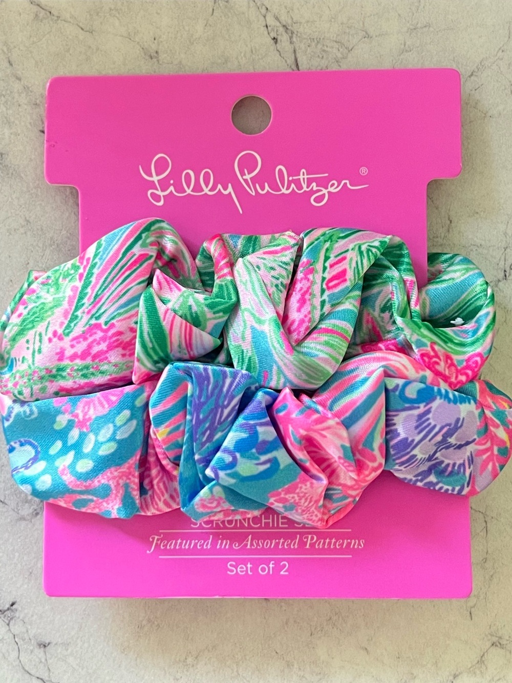 {Lilly Pulitzer} Brand New Satin Scrunchie Set